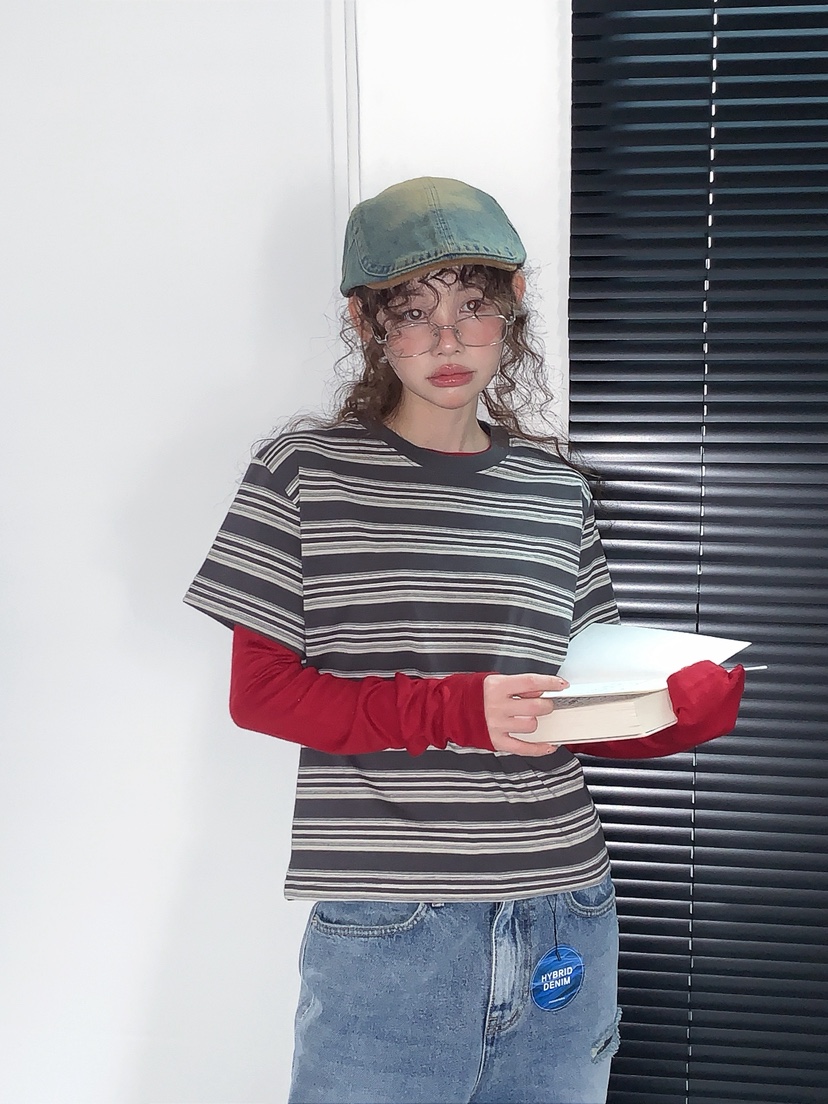 I MFACT韓國直郵女士新款人氣休閑職業推薦時尚T恤不含內搭I MFACTT恤