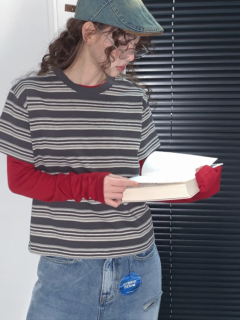 I MFACT韓國直郵女士新款人氣休閑職業推薦時尚T恤不含內搭I MFACTT恤