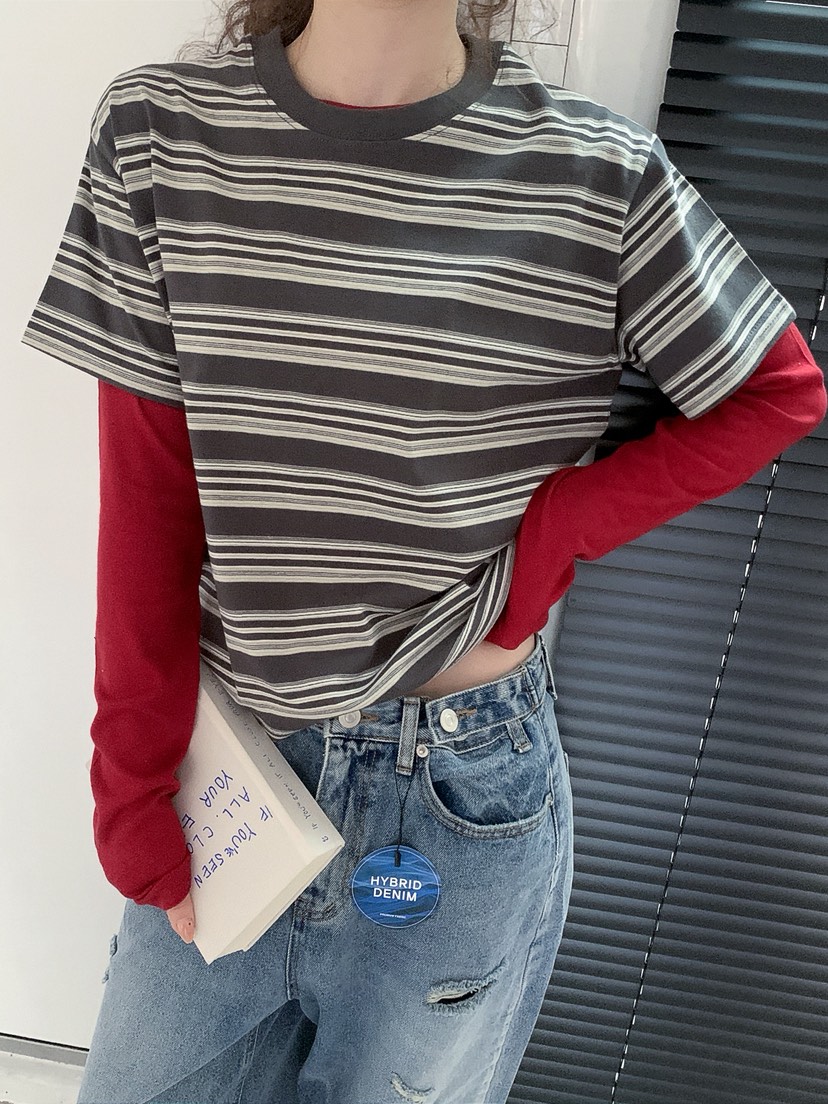 I MFACT韓國直郵女士新款人氣休閑職業推薦時尚T恤不含內搭I MFACTT恤圖色1