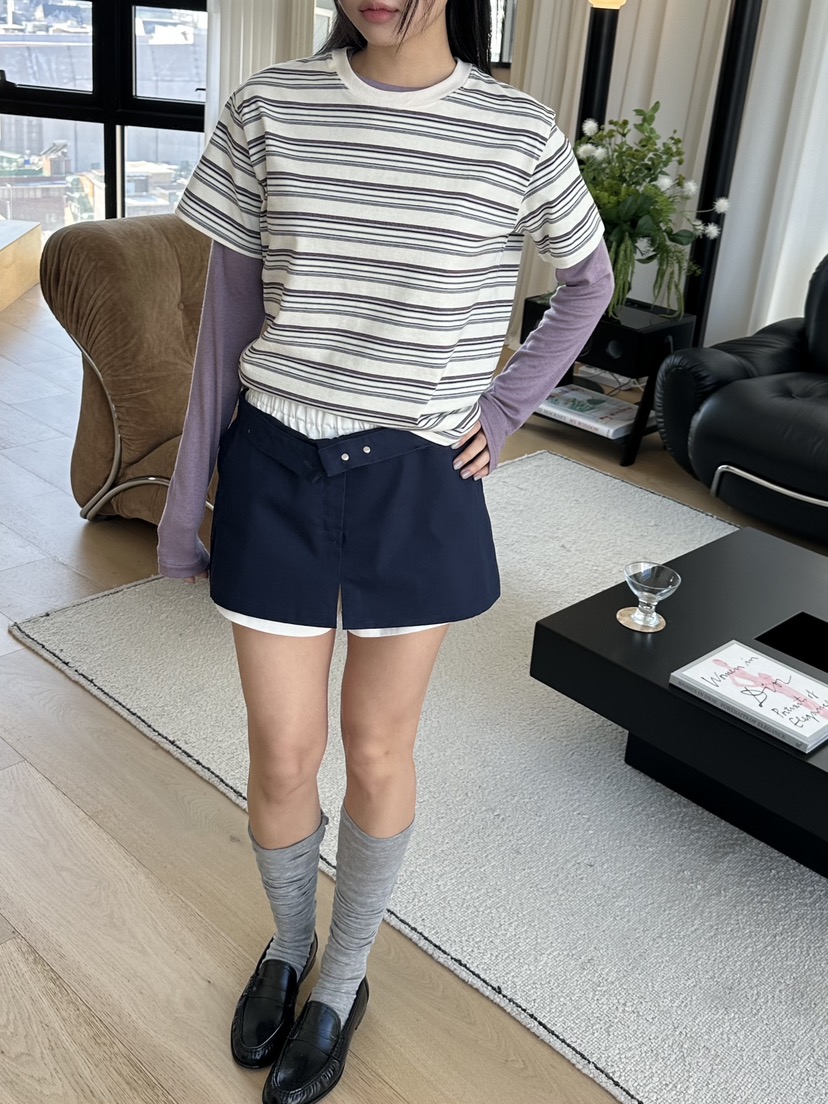 I MFACT韓國直郵女士新款人氣休閑職業推薦時尚T恤不含內搭I MFACTT恤圖色2