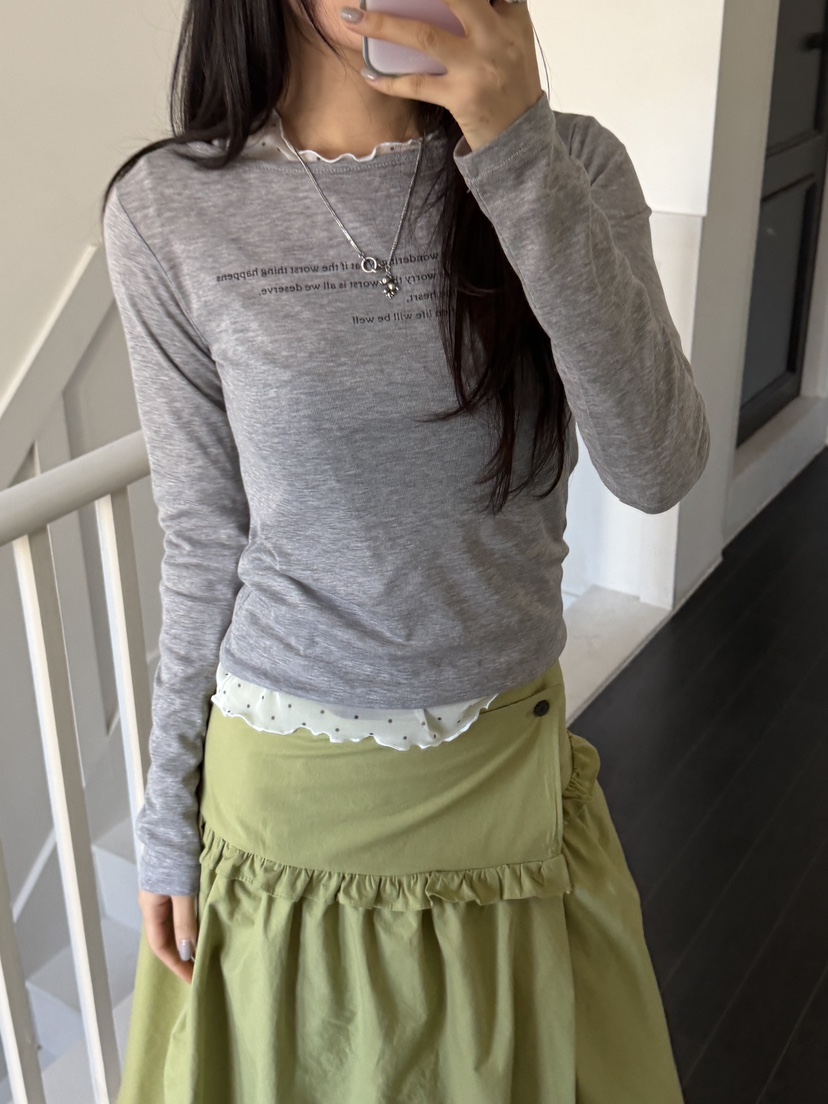 I MFACT東大門直郵女士新品休閑人氣長袖T恤不含內搭船領I MFACT長袖T恤