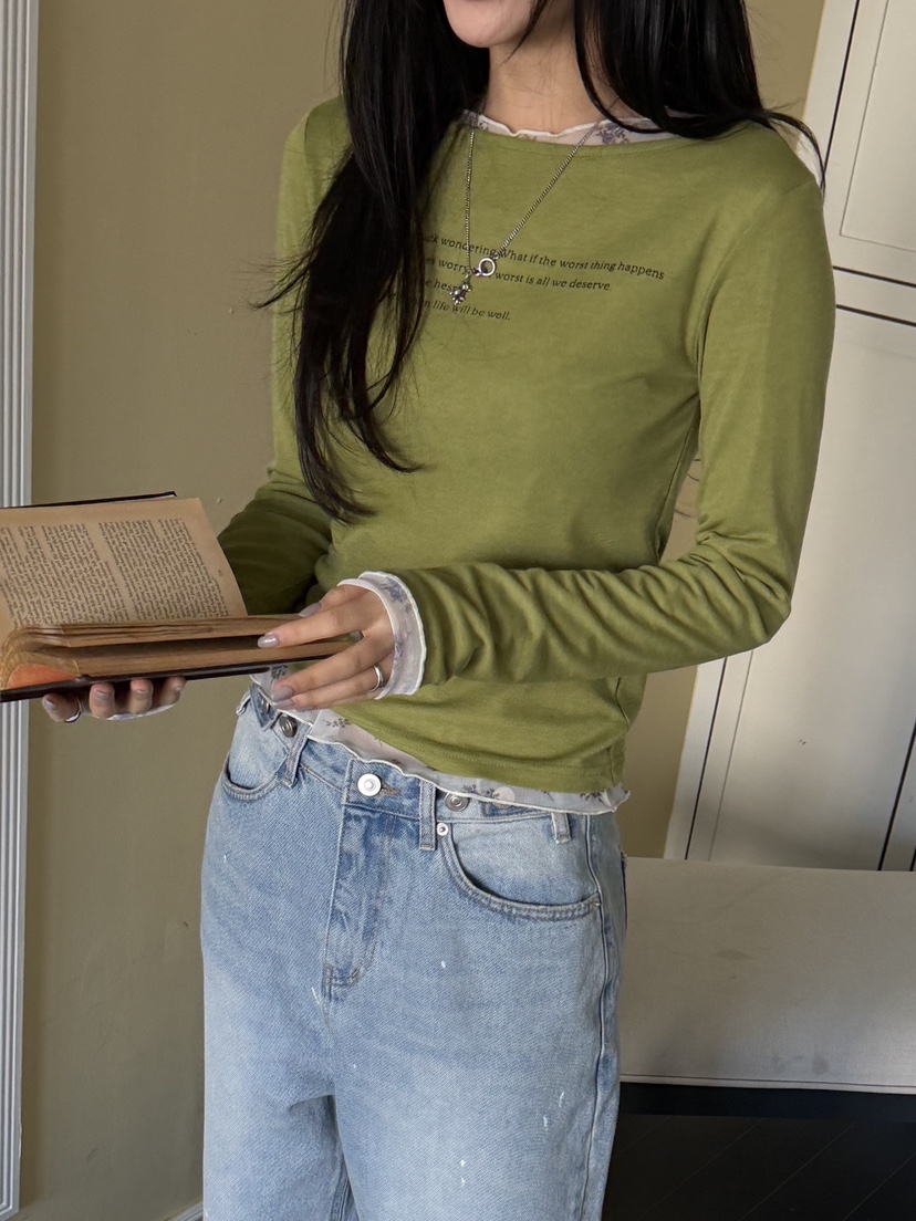 I MFACT東大門直郵女士新品休閑人氣長袖T恤不含內搭船領I MFACT長袖T恤