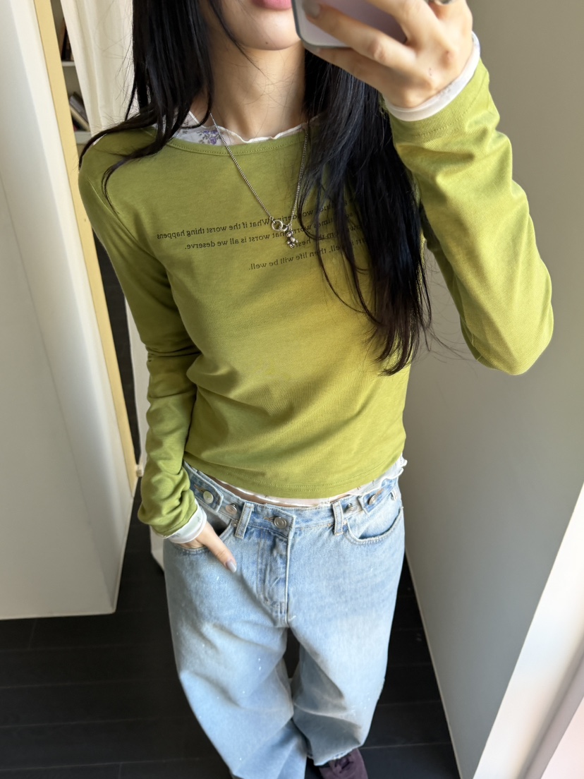 I MFACT東大門直郵女士新品休閑人氣長袖T恤不含內搭船領I MFACT長袖T恤