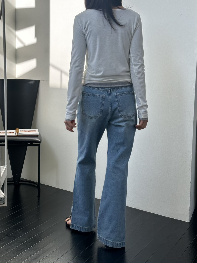 I MFACT東大門直郵女士新品休閑人氣長袖T恤不含內搭船領I MFACT長袖T恤