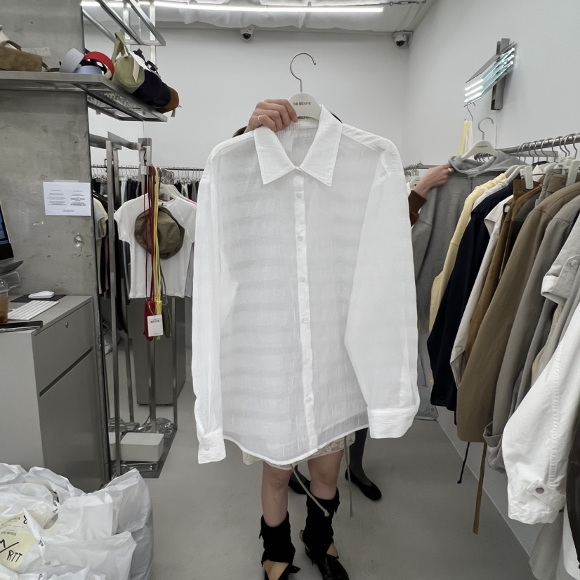 BREATHE東大門實拍女士新品人氣推薦真品休閑襯衫蕾絲衫格紋BREATHE襯衫/蕾絲衫圖色1