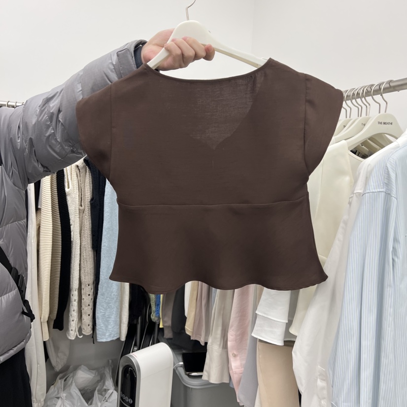 BREATHE東大門實拍女士新品26春夏休閑人氣職業推薦T恤絲綢BREATHET恤