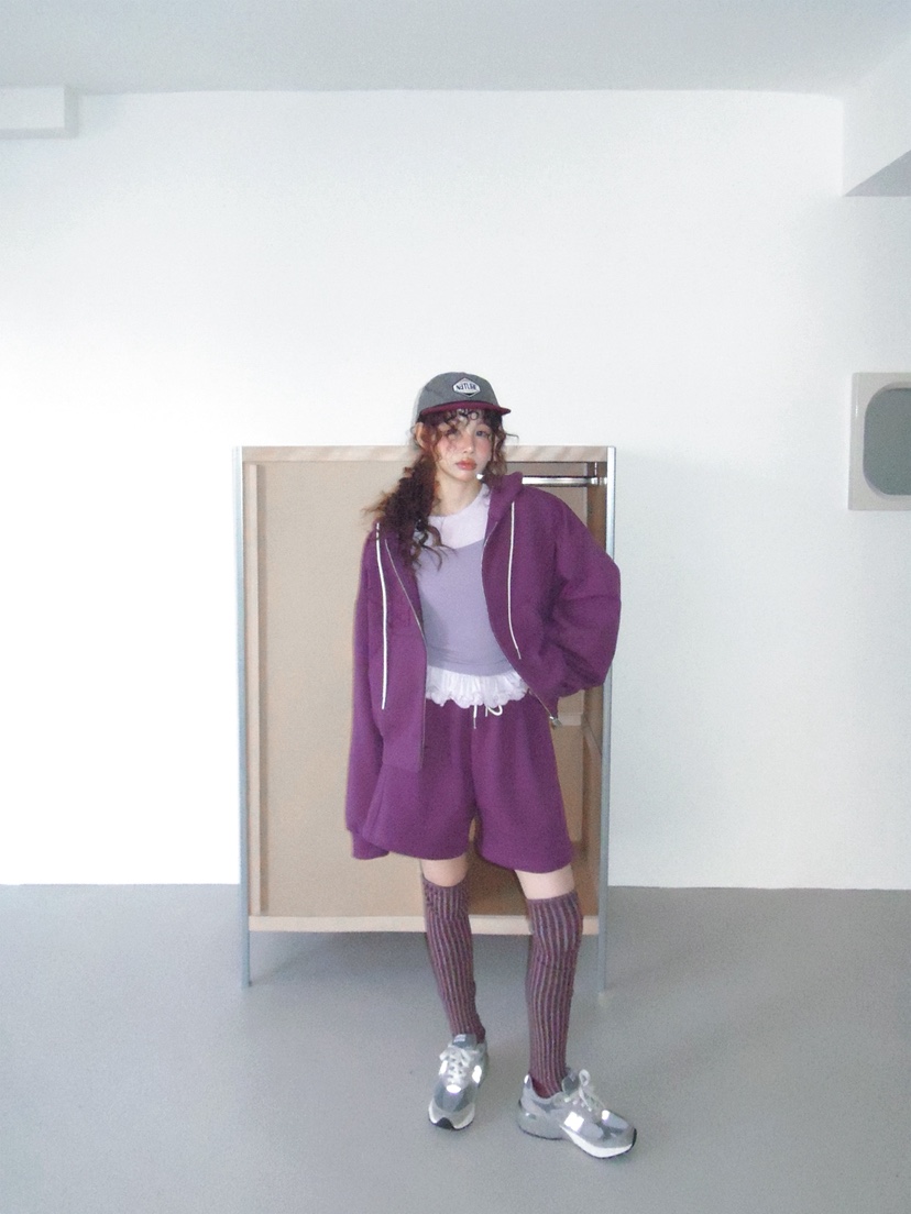 I MFACT韓國直郵女裝新款26春夏真品夾克連帽拉鏈衫花朵I MFACT夾克