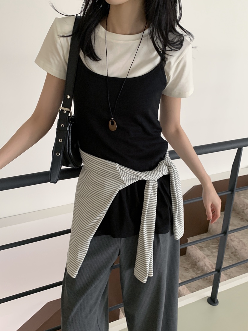 BOUND.A東大門實拍女士新品時尚吊帶背心不含內搭不含項鏈BOUND.A吊帶/背心