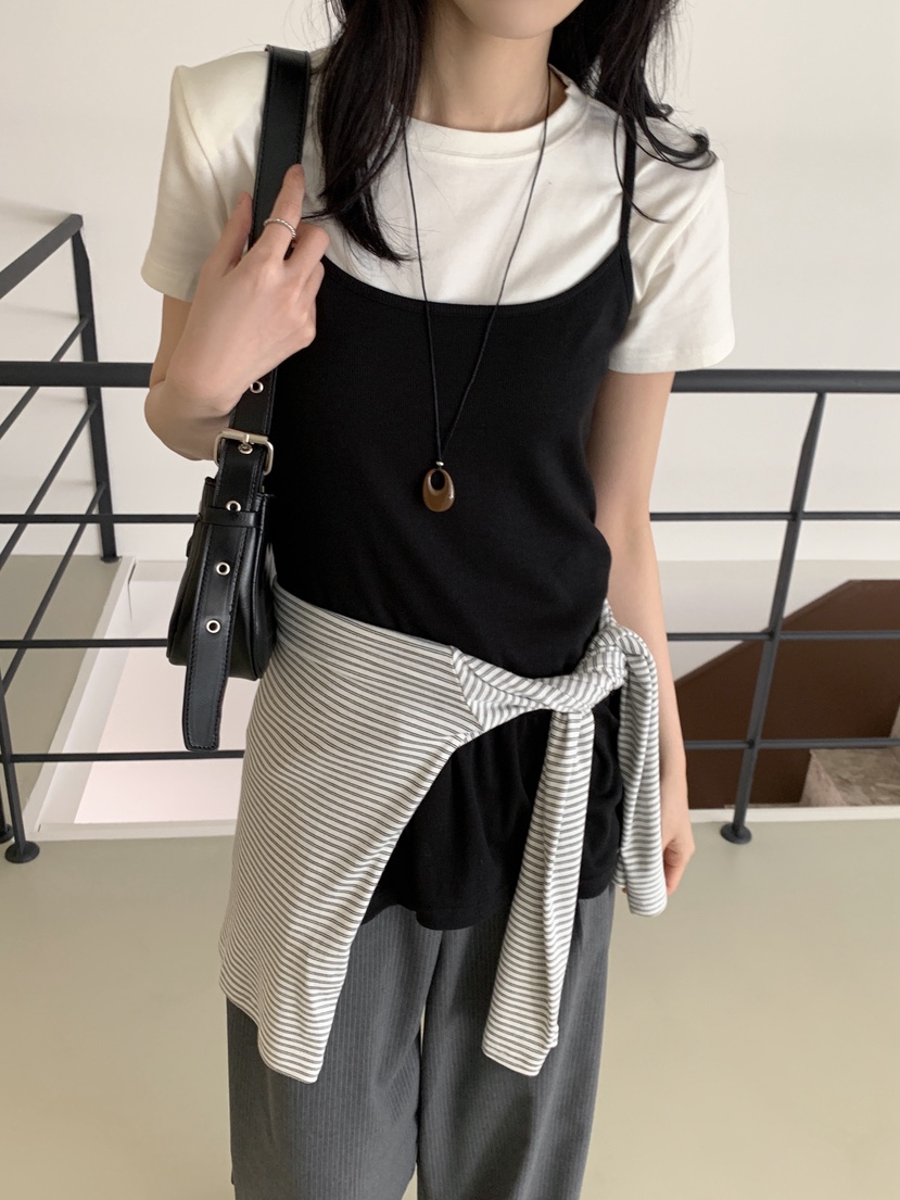 BOUND.A東大門實拍女士新品時尚吊帶背心不含內搭不含項鏈BOUND.A吊帶/背心