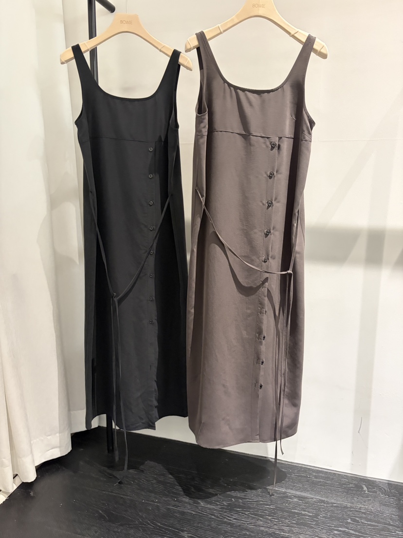 BOWIE韓國代購女士新款真品休閑26春夏推薦職業連衣裙紐扣BOWIE連衣裙