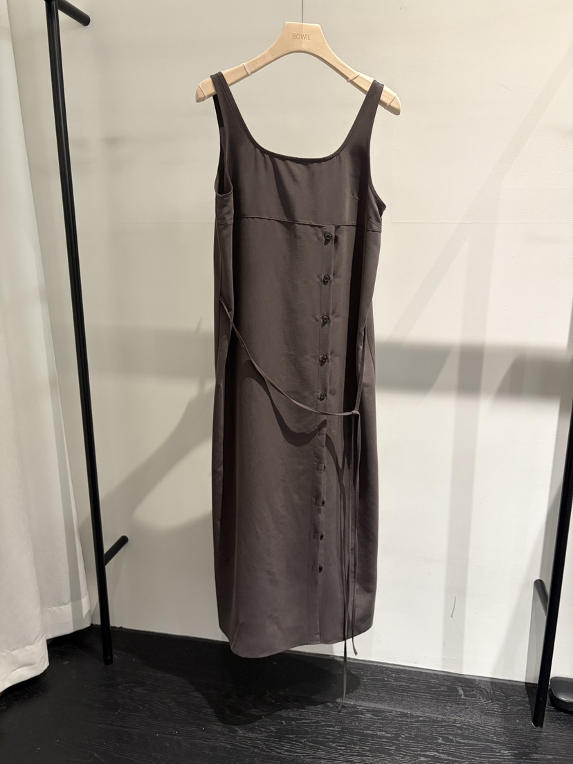 BOWIE韓國代購女士新款真品休閑26春夏推薦職業連衣裙紐扣BOWIE連衣裙圖色2