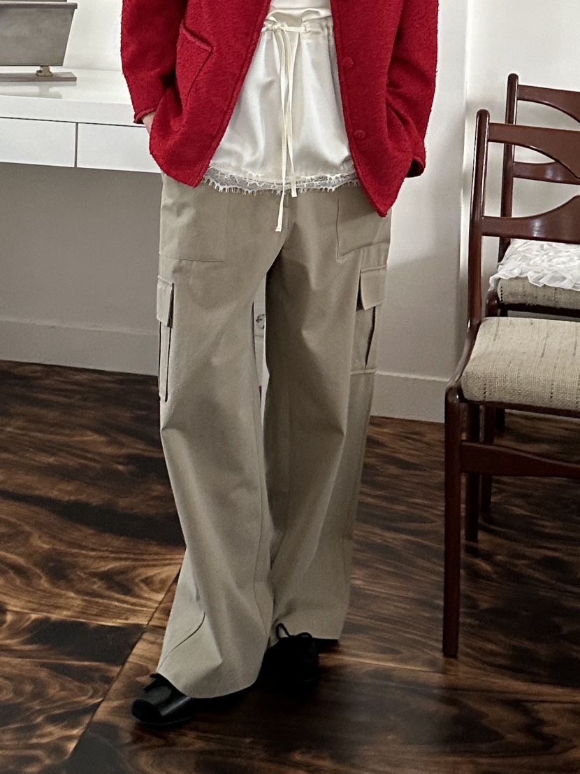 BOWIE韓國直郵女裝新品時尚推薦休閑人氣26春夏休閑褲工裝褲BOWIE休閑褲