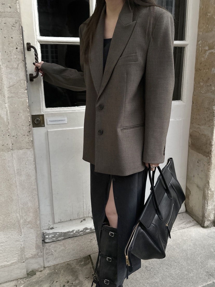 BOWIE東大門代購女裝新款人氣推薦熱賣休閑夾克含腰繩腰帶BOWIE夾克