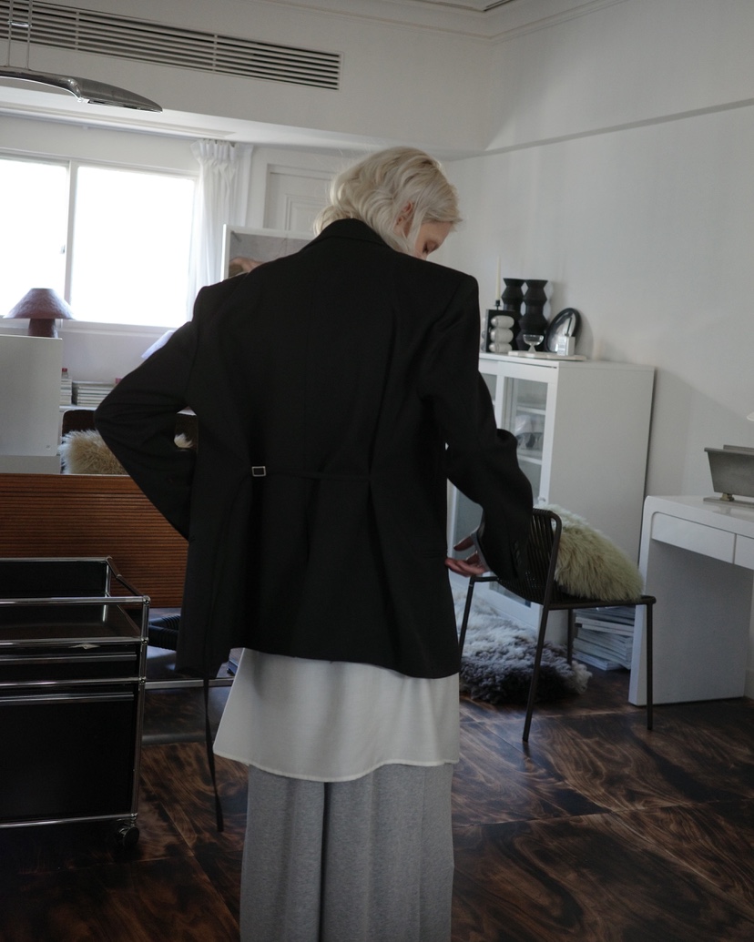 BOWIE東大門代購女裝新款人氣推薦熱賣休閑夾克含腰繩腰帶BOWIE夾克