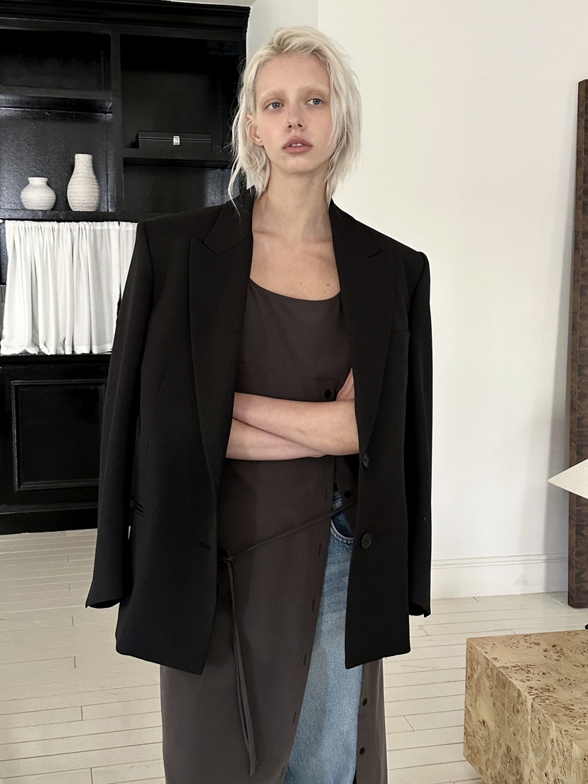 BOWIE東大門代購女裝新款人氣推薦熱賣休閑夾克含腰繩腰帶BOWIE夾克