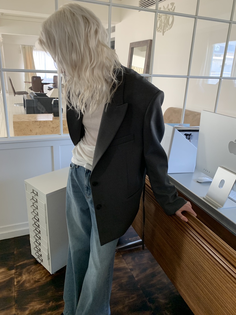 BOWIE東大門代購女裝新款人氣推薦熱賣休閑夾克含腰繩腰帶BOWIE夾克