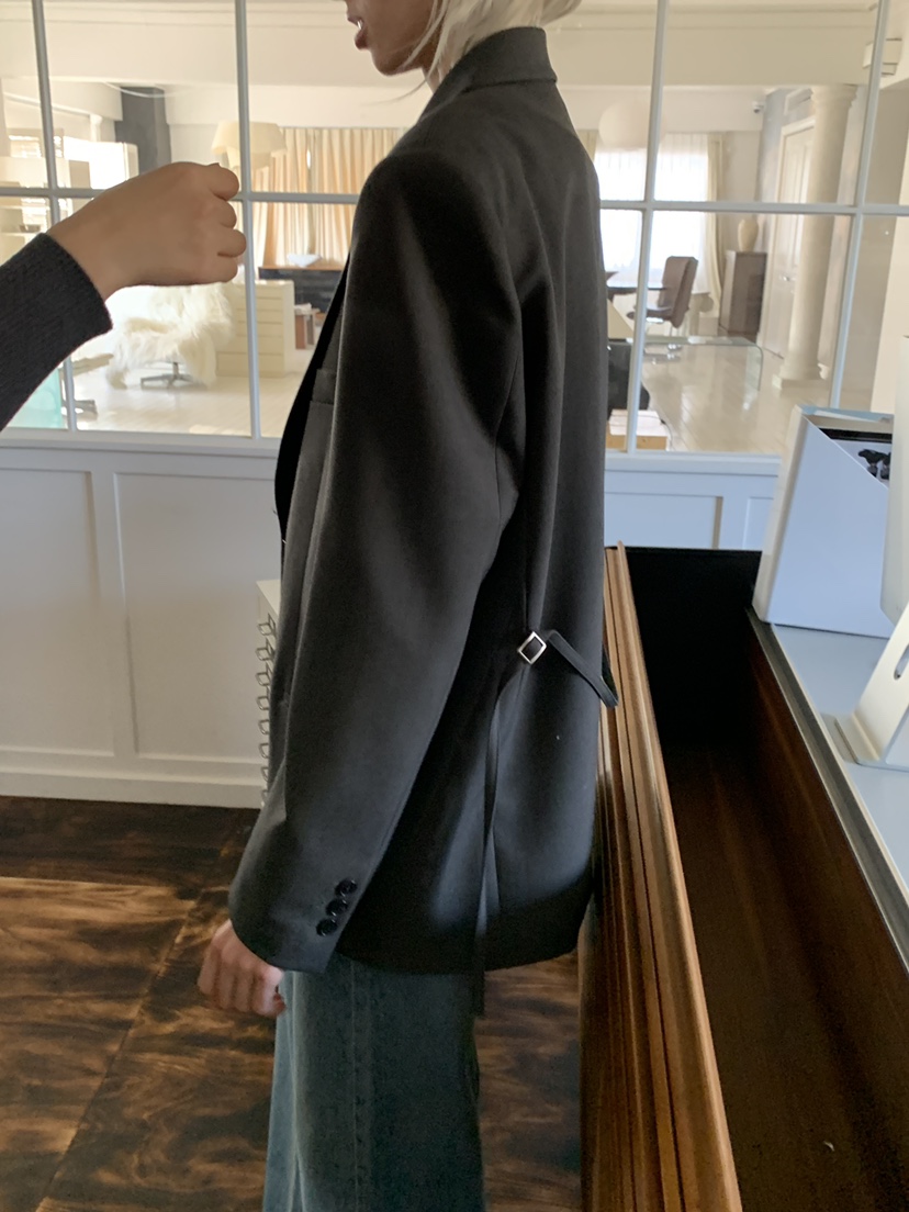 BOWIE東大門代購女裝新款人氣推薦熱賣休閑夾克含腰繩腰帶BOWIE夾克