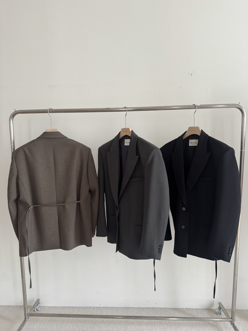 BOWIE東大門代購女裝新款人氣推薦熱賣休閑夾克含腰繩腰帶BOWIE夾克