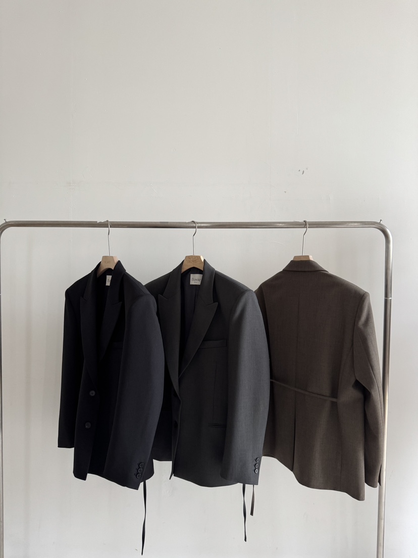 BOWIE東大門代購女裝新款人氣推薦熱賣休閑夾克含腰繩腰帶BOWIE夾克