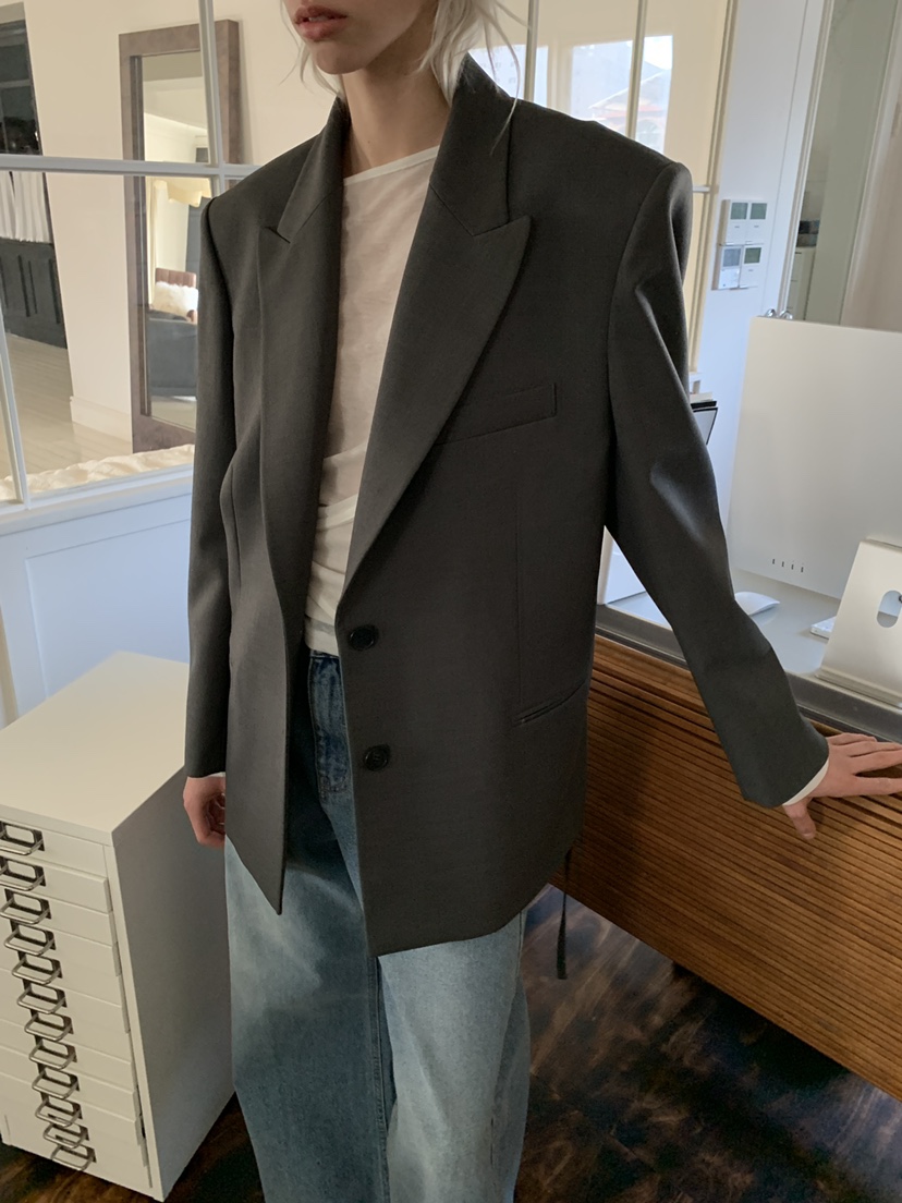 BOWIE東大門代購女裝新款人氣推薦熱賣休閑夾克含腰繩腰帶BOWIE夾克圖色3