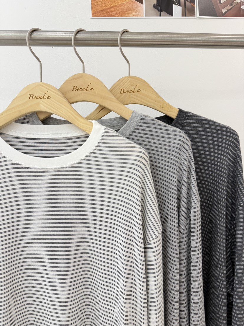 BOUND.A韓國代購女士新款真品職業26春夏長袖T恤不含項鏈天絲BOUND.A長袖T恤