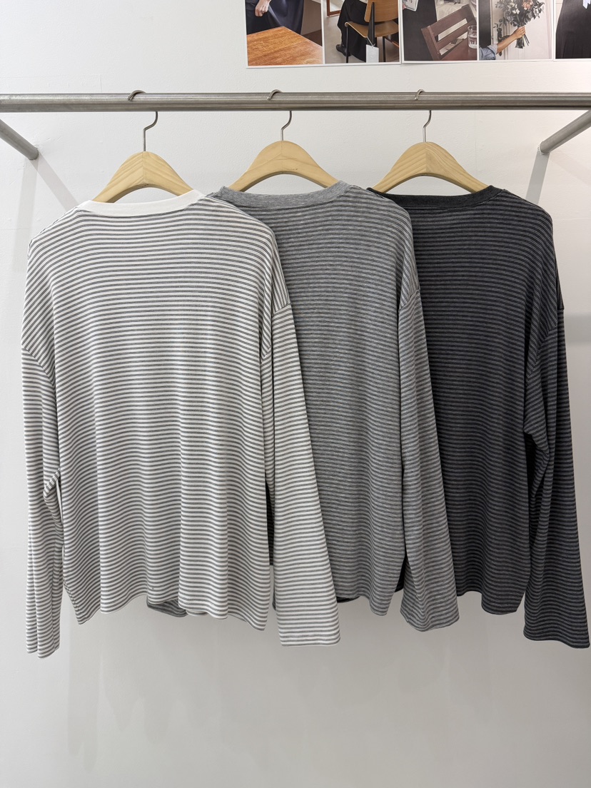 BOUND.A韓國代購女士新款真品職業26春夏長袖T恤不含項鏈天絲BOUND.A長袖T恤