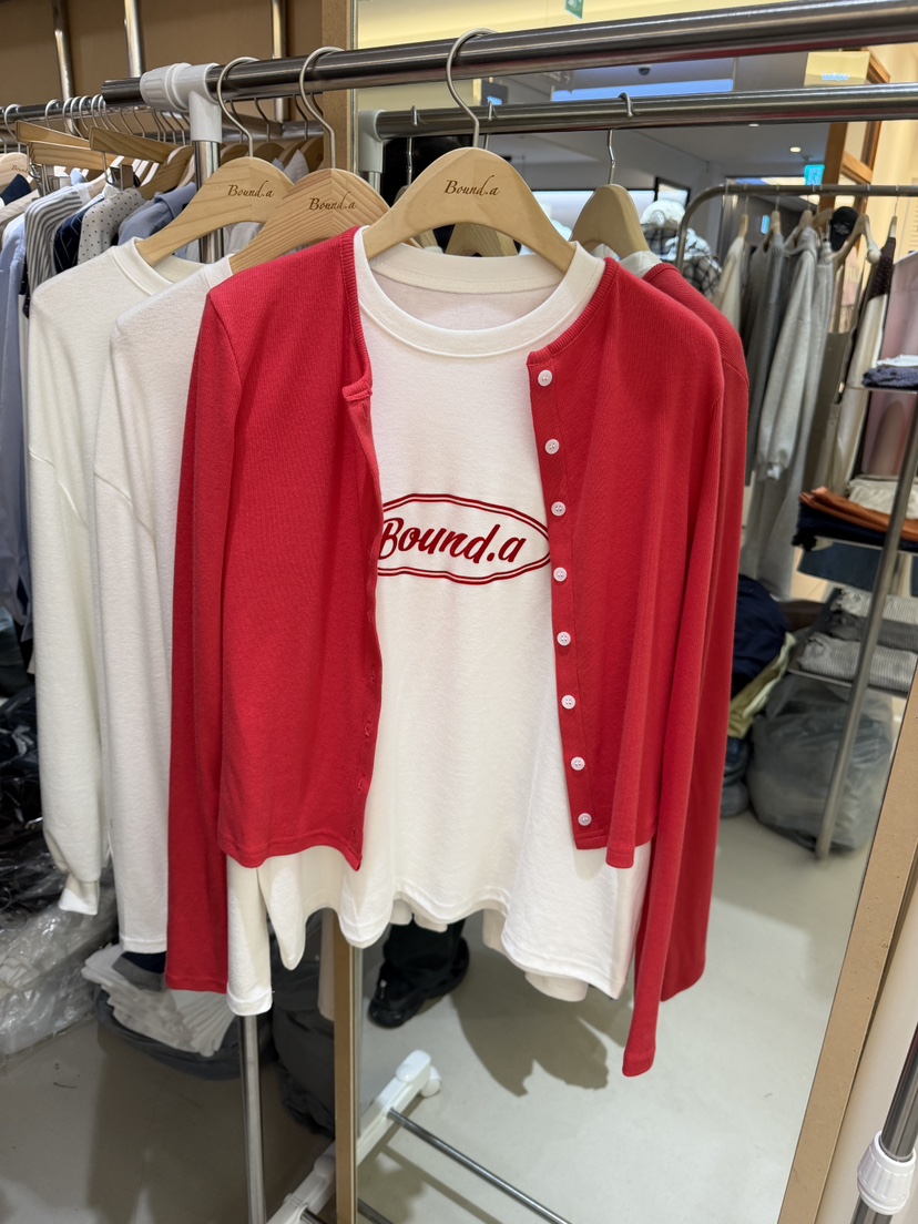 BOUND.A東大門直郵女士新品時尚熱賣針織衫不含內搭開衫BOUND.A針織衫