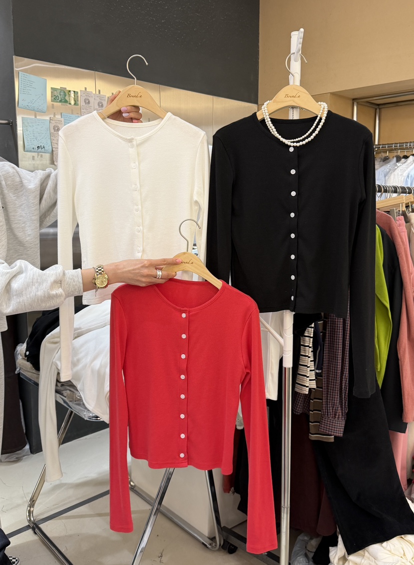 BOUND.A東大門直郵女士新品時尚熱賣針織衫不含內搭開衫BOUND.A針織衫