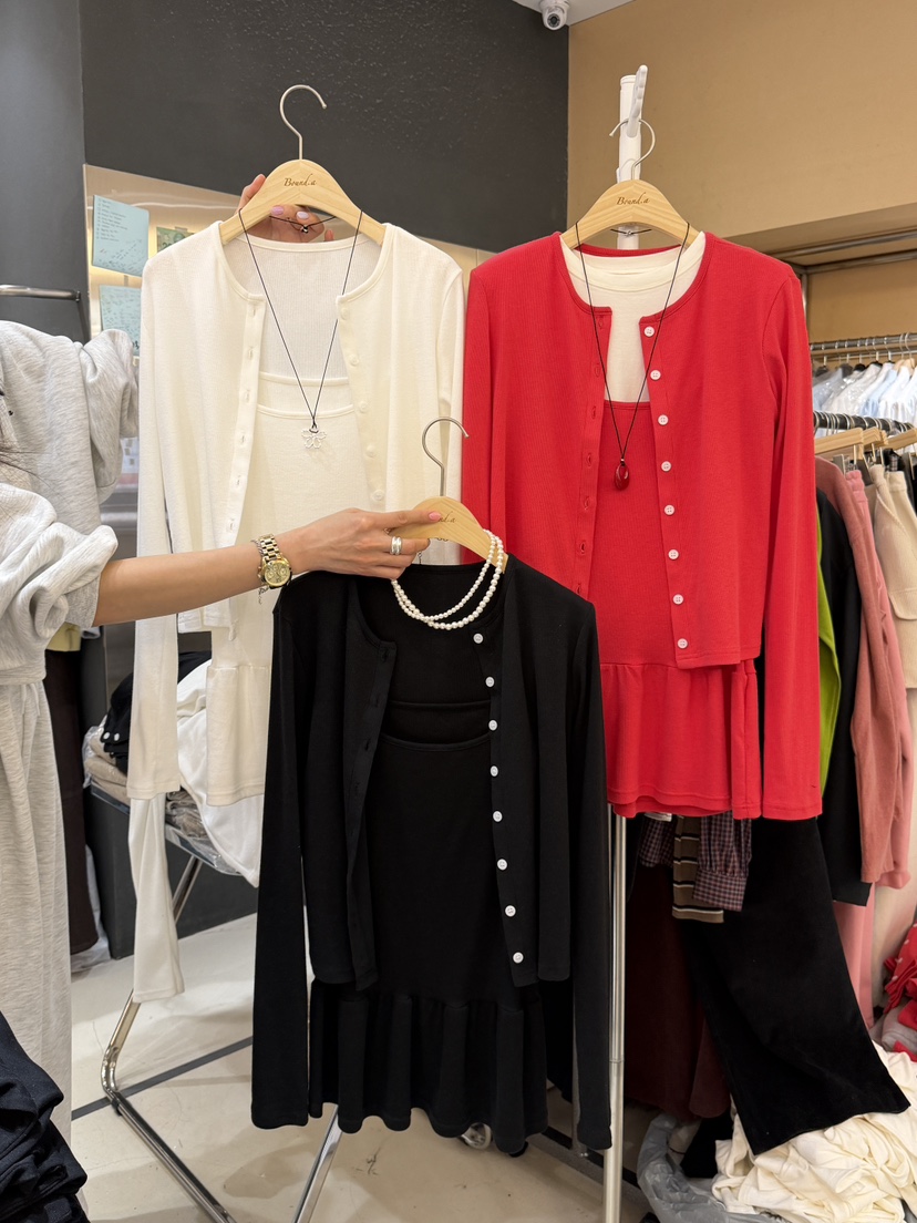 BOUND.A東大門直郵女士新品時尚熱賣針織衫不含內搭開衫BOUND.A針織衫