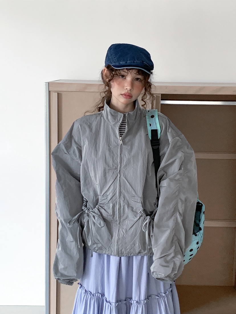 I MFACT東大門實拍女裝新品時尚熱賣26春夏職業夾克褶皺I MFACT夾克