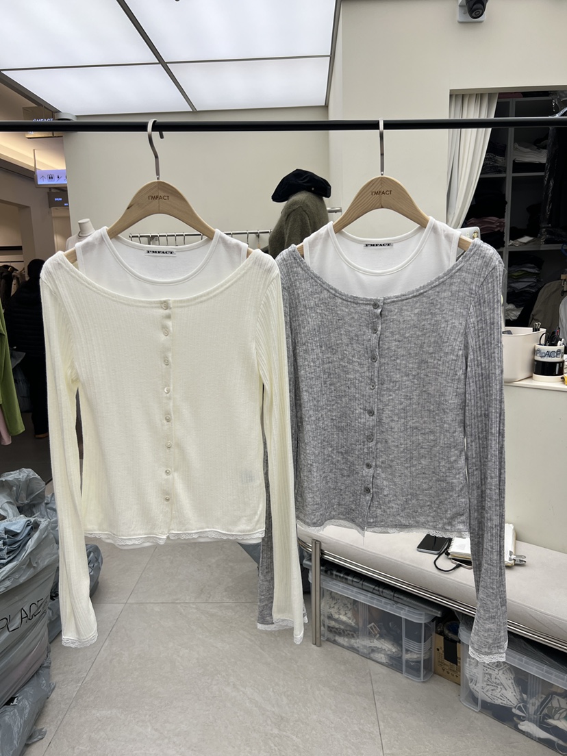 I MFACT東大門直郵女裝新品26春夏熱賣人氣套裝蕾絲開衫I MFACT套裝