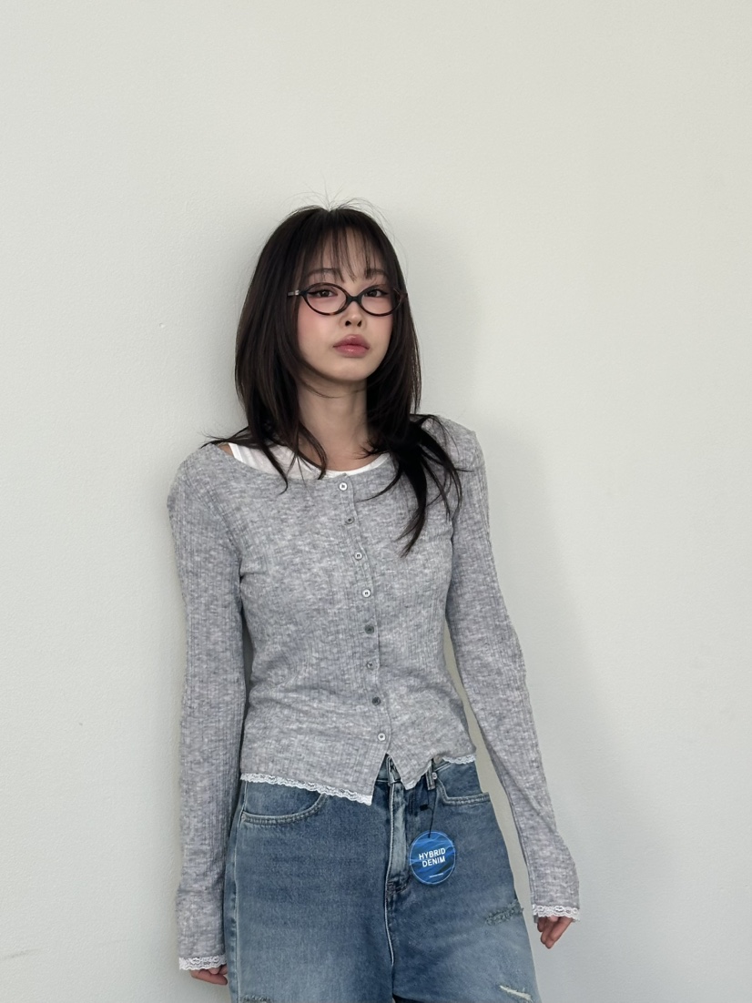 I MFACT東大門直郵女裝新品26春夏熱賣人氣套裝蕾絲開衫I MFACT套裝圖色2