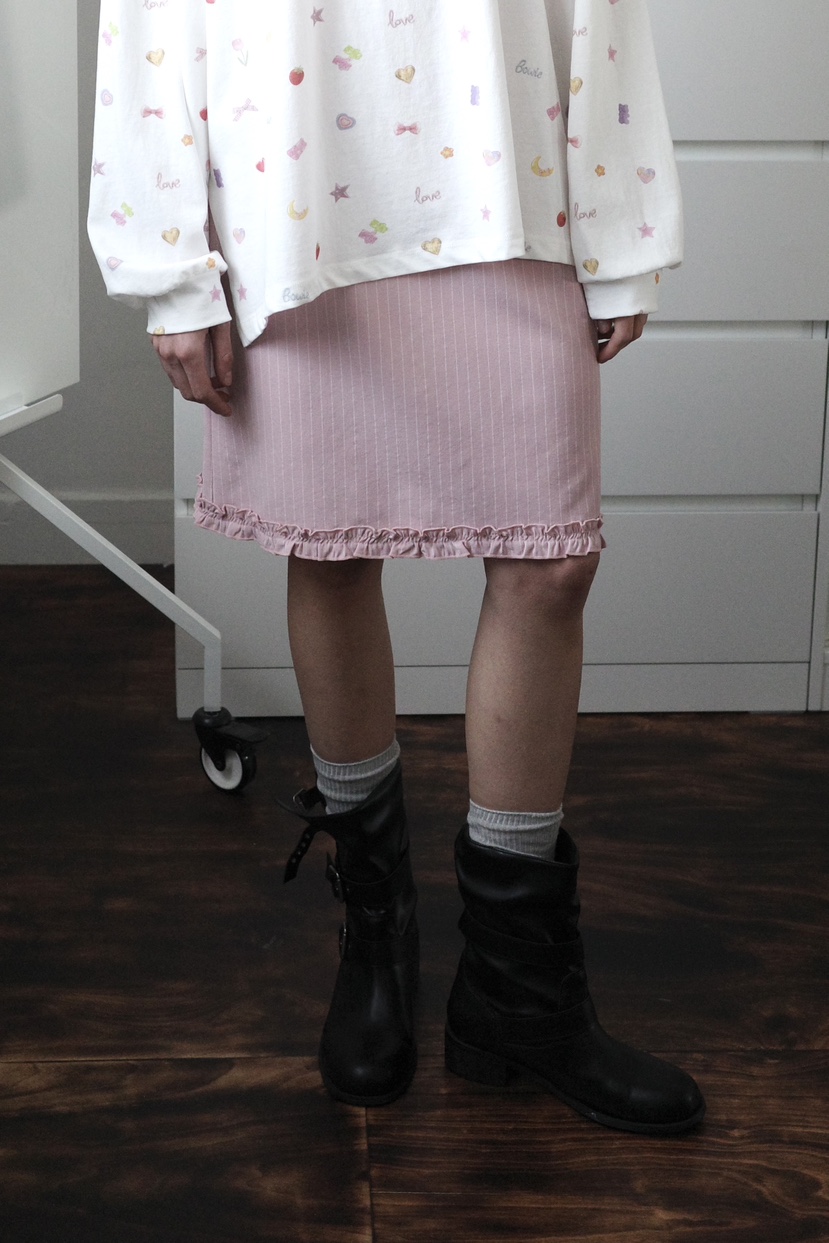 BOWIE東大門代購女裝新品時尚熱賣真品推薦人氣短裙荷葉邊BOWIE短裙