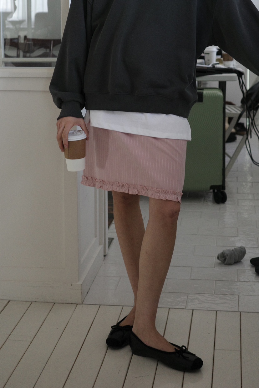 BOWIE東大門代購女裝新品時尚熱賣真品推薦人氣短裙荷葉邊BOWIE短裙