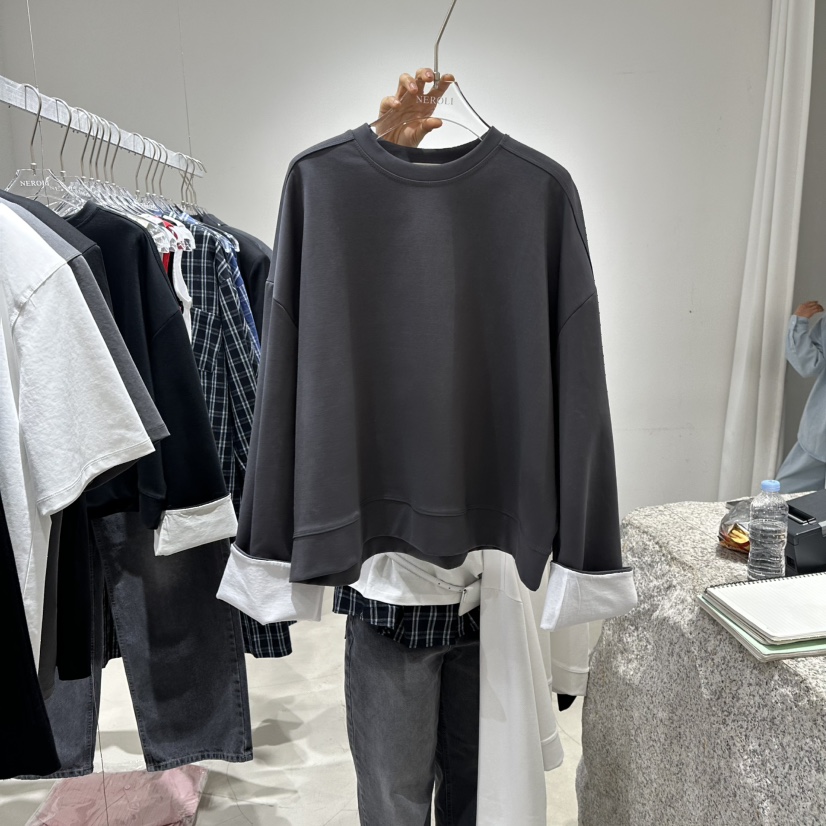 NEROLI 36東大門實拍女裝新品26春夏時尚推薦人氣休閑衛衣NEROLI 36衛衣圖色2墨色