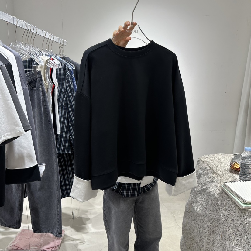 NEROLI 36東大門實拍女裝新品26春夏時尚推薦人氣休閑衛衣NEROLI 36衛衣圖色3黑色
