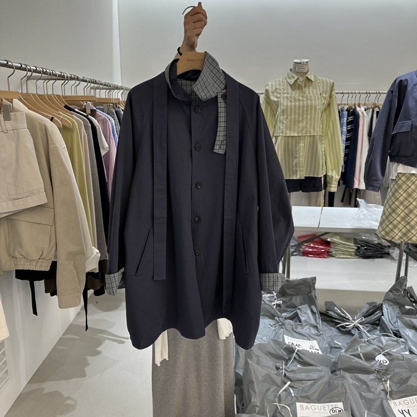BAGUETTE-P東大門直郵女士新款26春夏人氣職業休閑長款風衣BAGUETTE-P長款風衣圖色2