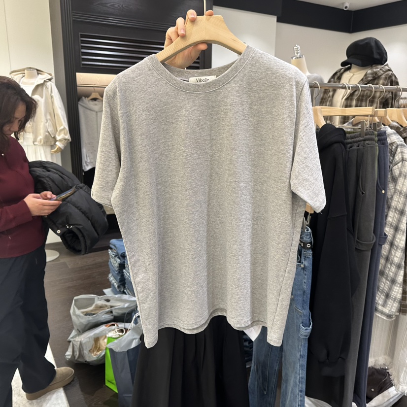 VIBELLE東大門直郵女裝新品26春夏推薦職業真品時尚休閑T恤VIBELLET恤圖色1