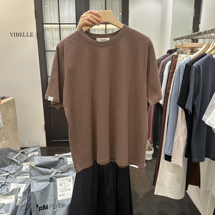 VIBELLE東大門直郵女裝新品26春夏推薦職業真品時尚休閑T恤VIBELLET恤圖色3