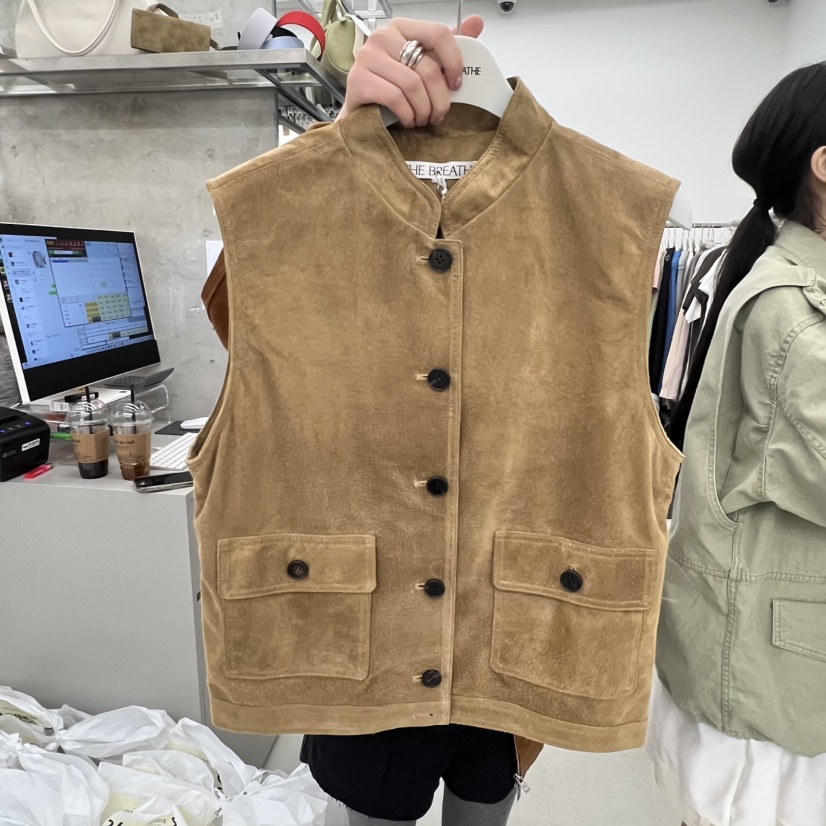 BREATHE東大門代購女裝新款職業推薦時尚休閑26春夏真品馬甲BREATHE馬甲圖色1