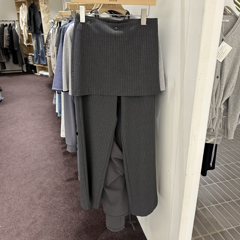PITA/THEVERLIN東大門直郵女士新款熱賣職業休閑裙褲條紋PITA/THEVERLIN裙褲圖色1