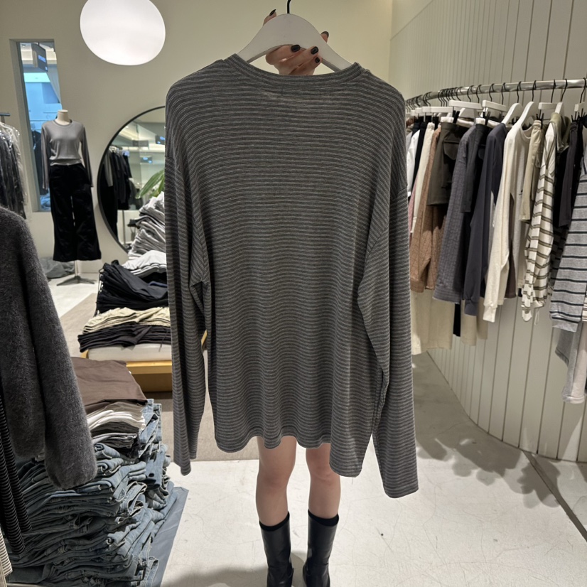 GRADE韓國代購女裝新款推薦真品熱賣時尚休閑長袖T恤柔軟GRADE長袖T恤