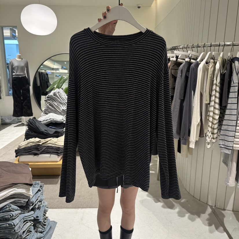 GRADE韓國代購女裝新款推薦真品熱賣時尚休閑長袖T恤柔軟GRADE長袖T恤圖色2