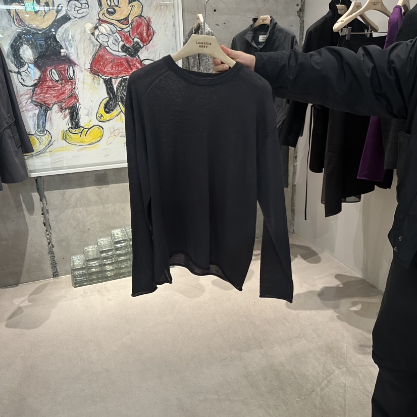 LAMAGIEPIE/LAMAGIE GREY韓國代購女裝新款休閑長袖T恤LAMAGIEPIE/LAMAGIE GREY長袖T恤圖色3墨色