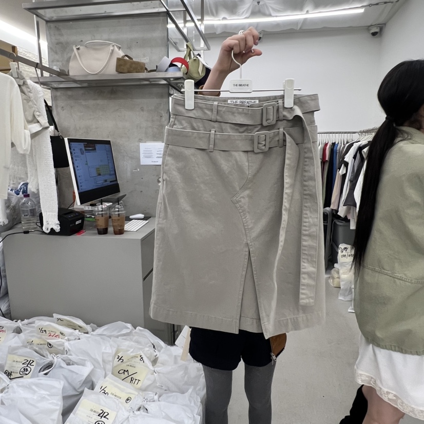 BREATHE東大門代購女士新品休閑時尚職業真品半身裙中短裙BREATHE半身裙/中短裙圖色1