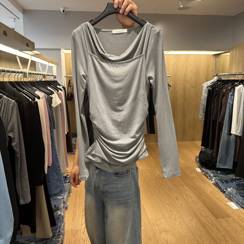 LEFANCY東大門直郵女士新款職業休閑熱賣推薦長袖T恤假兩件LEFANCY長袖T恤圖色1