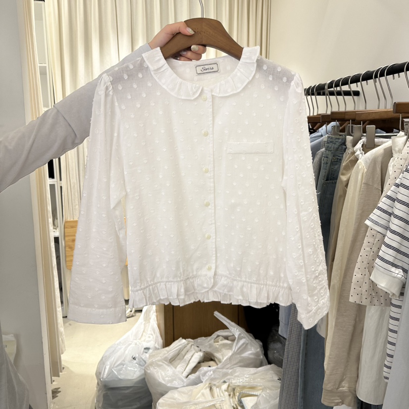 SIERRA東大門代購女裝新品休閑熱賣推薦時尚人氣襯衫蕾絲衫SIERRA襯衫/蕾絲衫圖色1