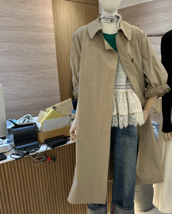 BISHOP/APOINT/3MARCH韓國直郵女裝新款推薦休閑長款風衣BISHOP/APOINT/3MARCH長款風衣圖色3