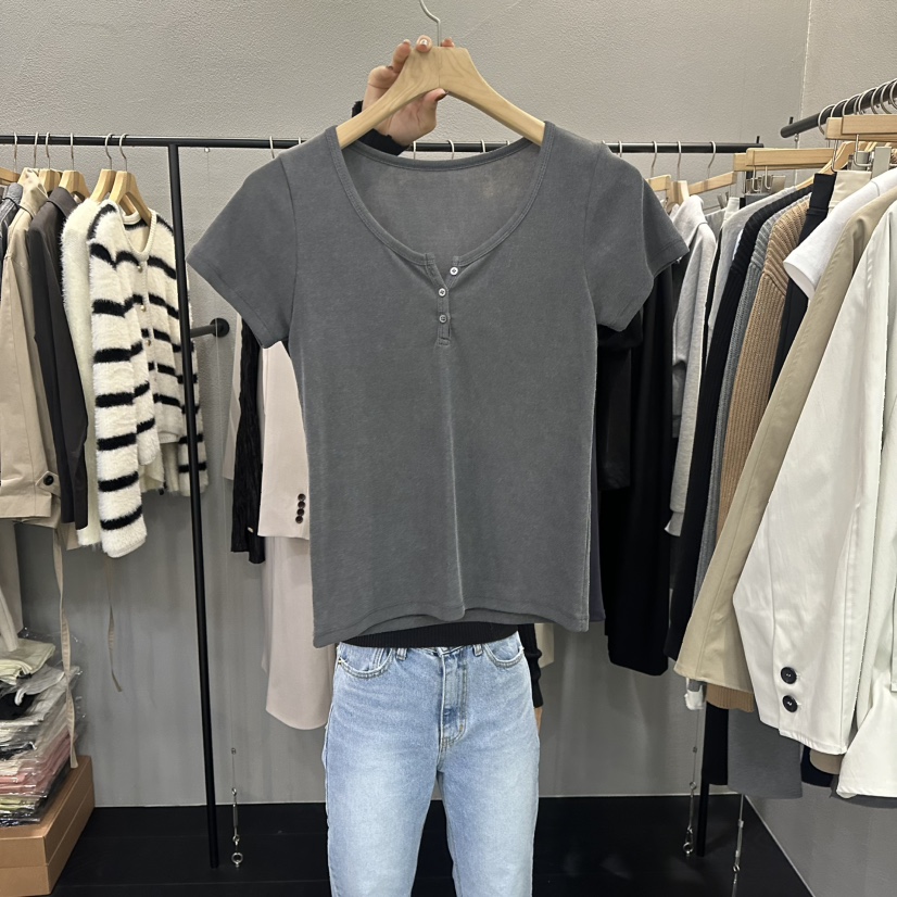 FLAMME TOIT/LUNAMDE韓國代購女裝新款人氣26春夏真品T恤FLAMME TOIT/LUNAMDET恤圖色2