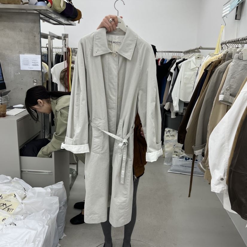 BREATHE東大門代購女士新品熱賣26春夏推薦長款風衣不含包BREATHE長款風衣圖色1